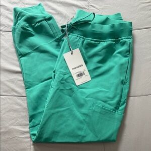 Mandala Teal Jogger Scrub Pants